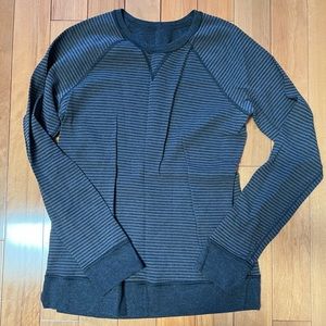 Lululemon reversible lightweight sweatshirt, charcoal gray, size 6